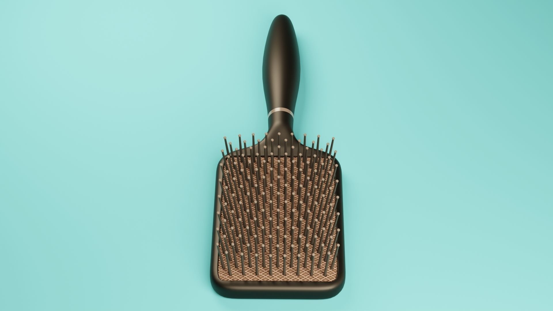 Paddle Hairbrush 3D model_2