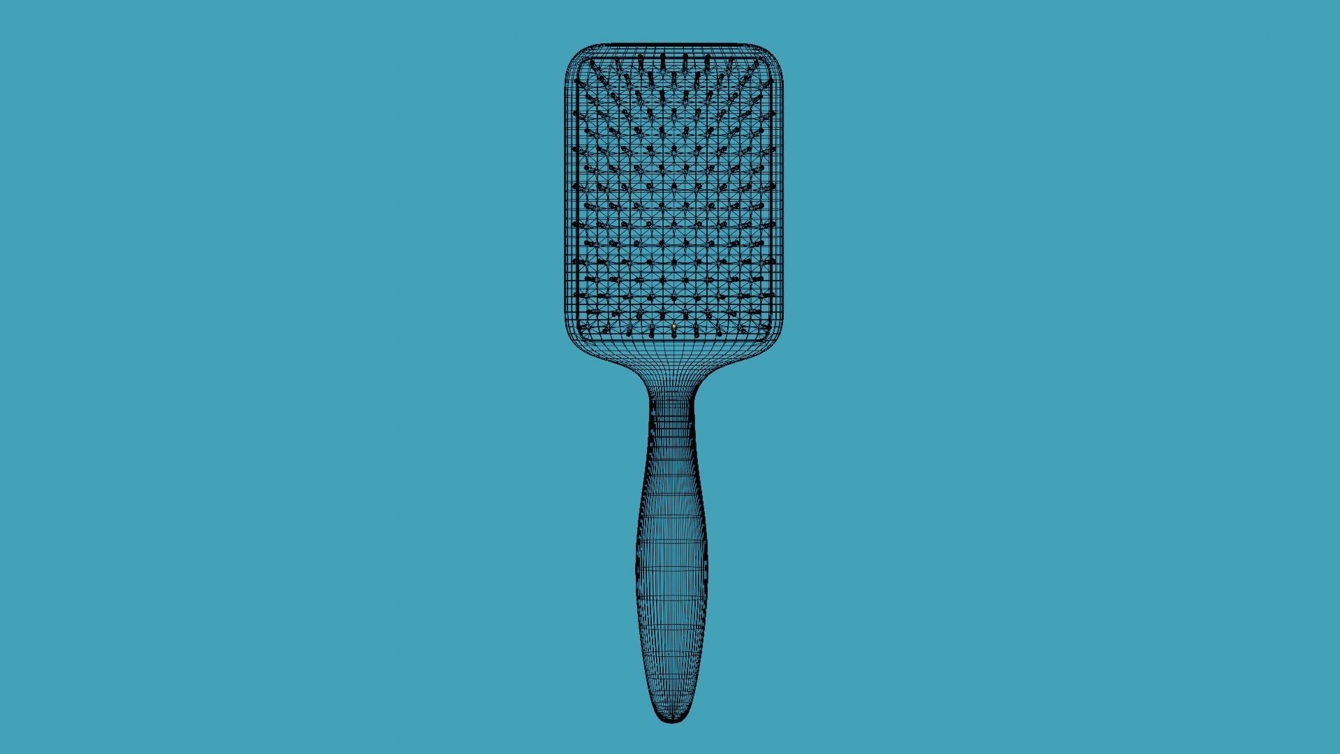 Paddle Hairbrush 3D model_14