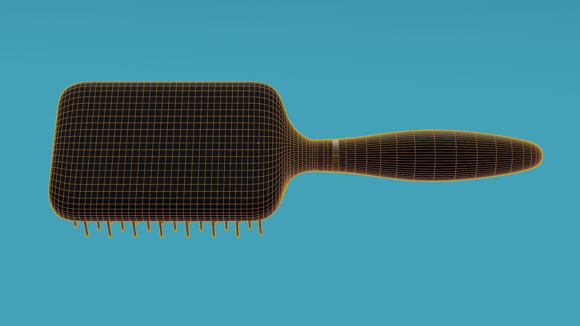 Paddle Hairbrush 3D model_10
