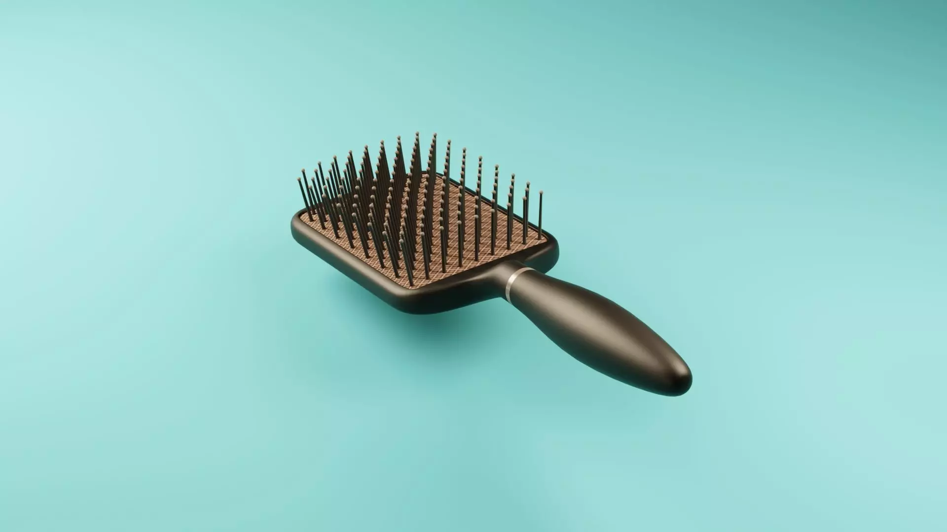 Paddle Hairbrush 3D model_0