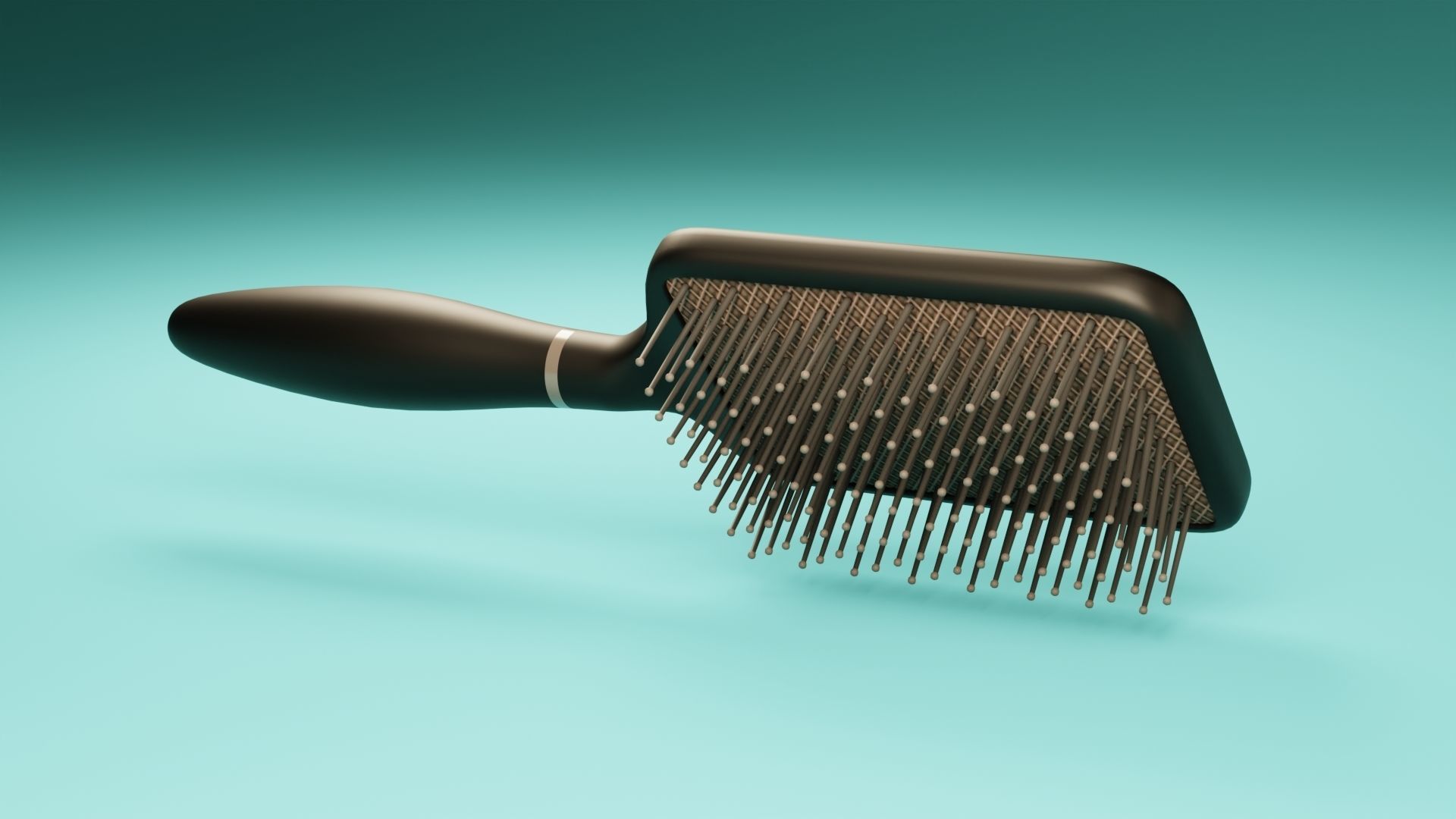 Paddle Hairbrush 3D model_5