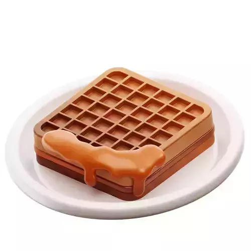 Waffle 3D Icon Low-poly 3D model