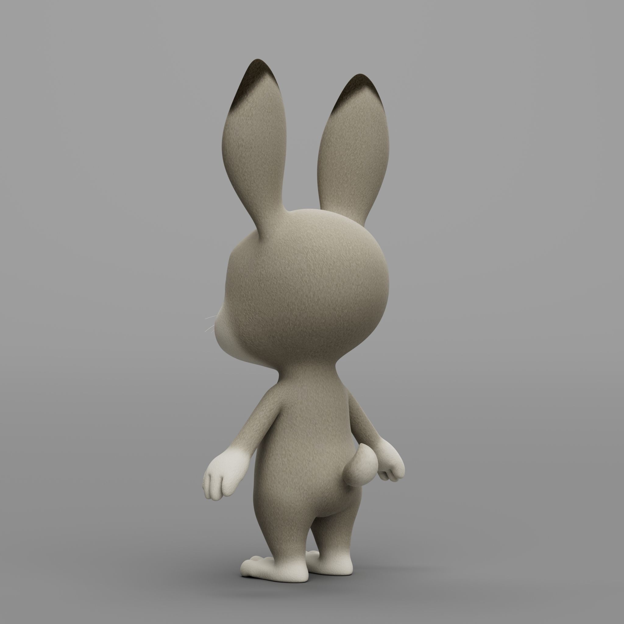 Rabbit cartoon character modeling textures  3D model_4