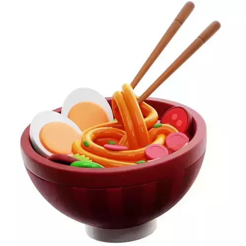 Noodles 3D Icon