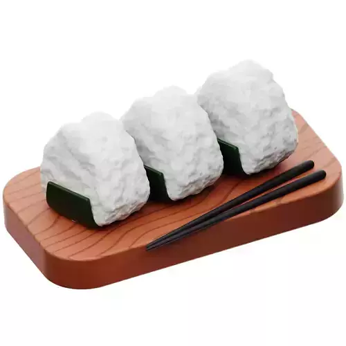 Onigiri 3D Icon