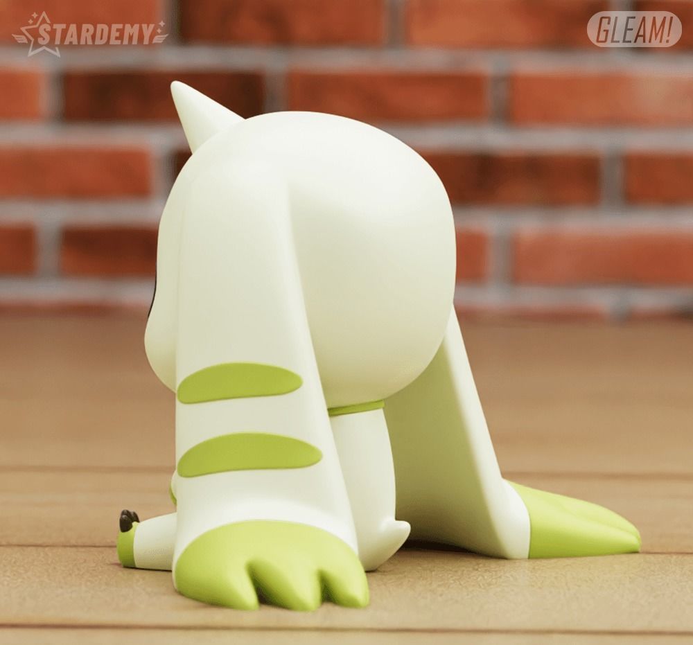 Terriermon Chibi no supports 2 different poses Digimon 3D print model_5