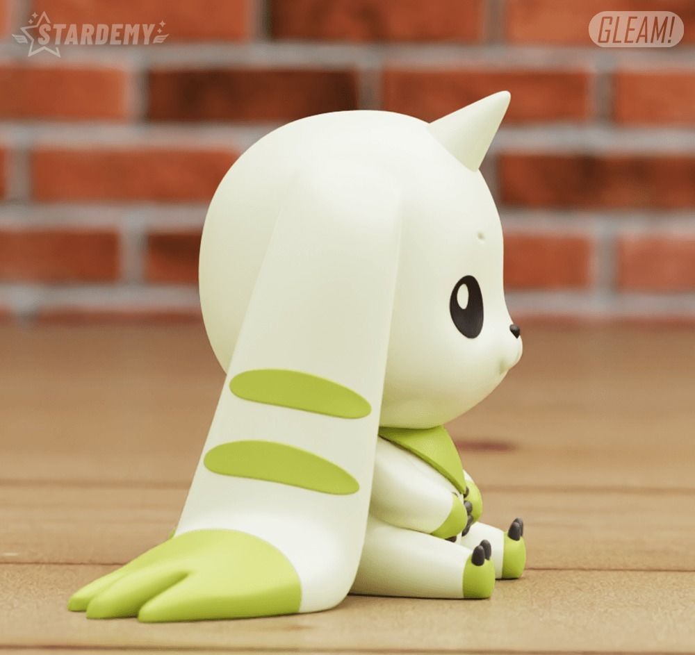 Terriermon Chibi no supports 2 different poses Digimon 3D print model_4