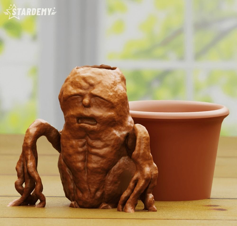 Mandrake Planter from Harry Potter no supports 3D print model_4