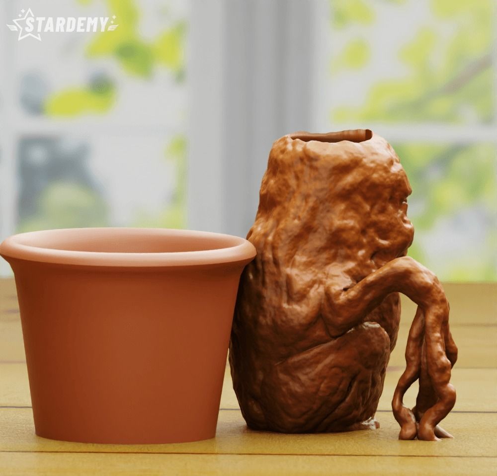 Mandrake Planter from Harry Potter no supports 3D print model_5