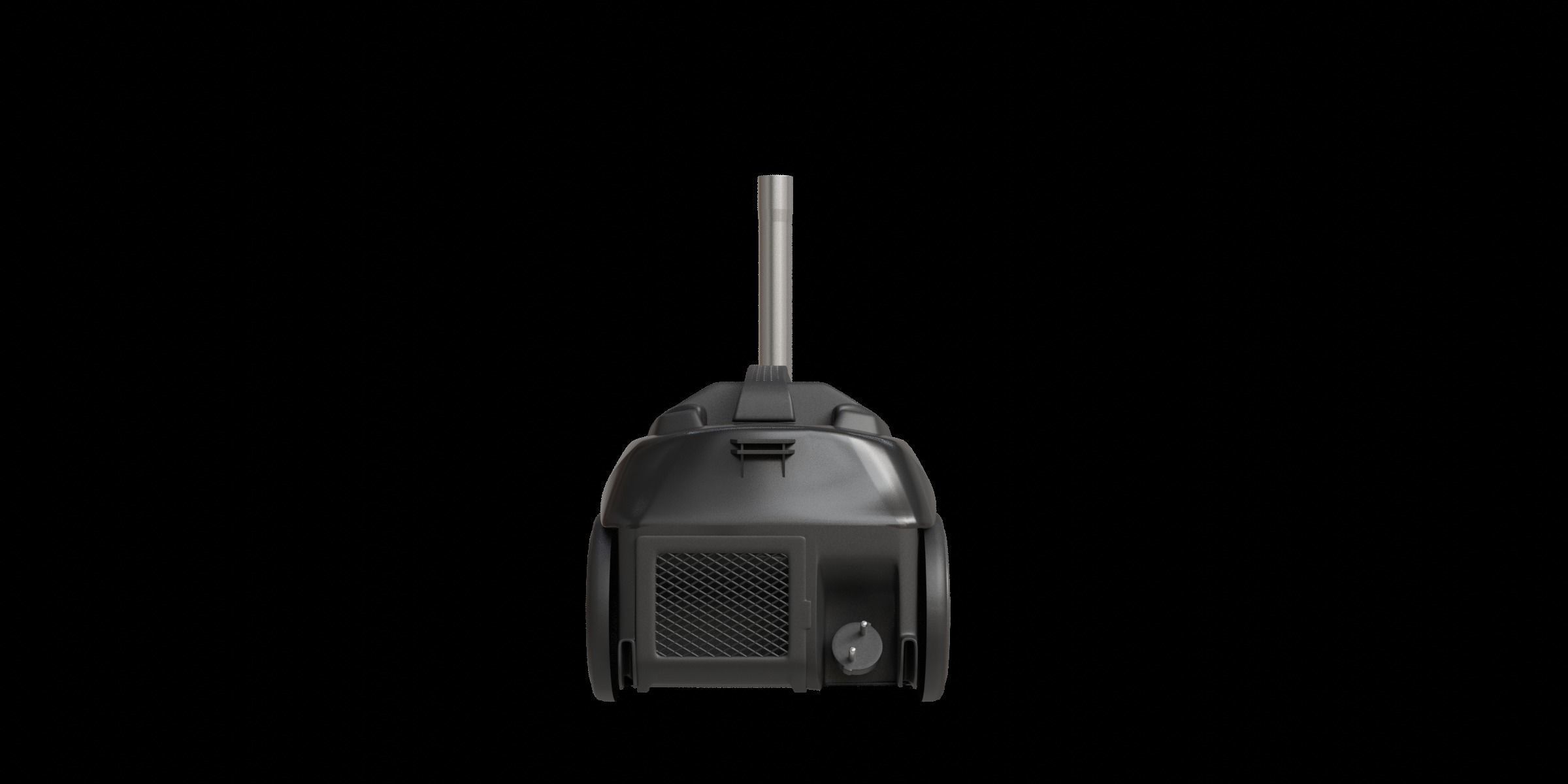 Black Modern Vacuum Cleaner 3D model_7