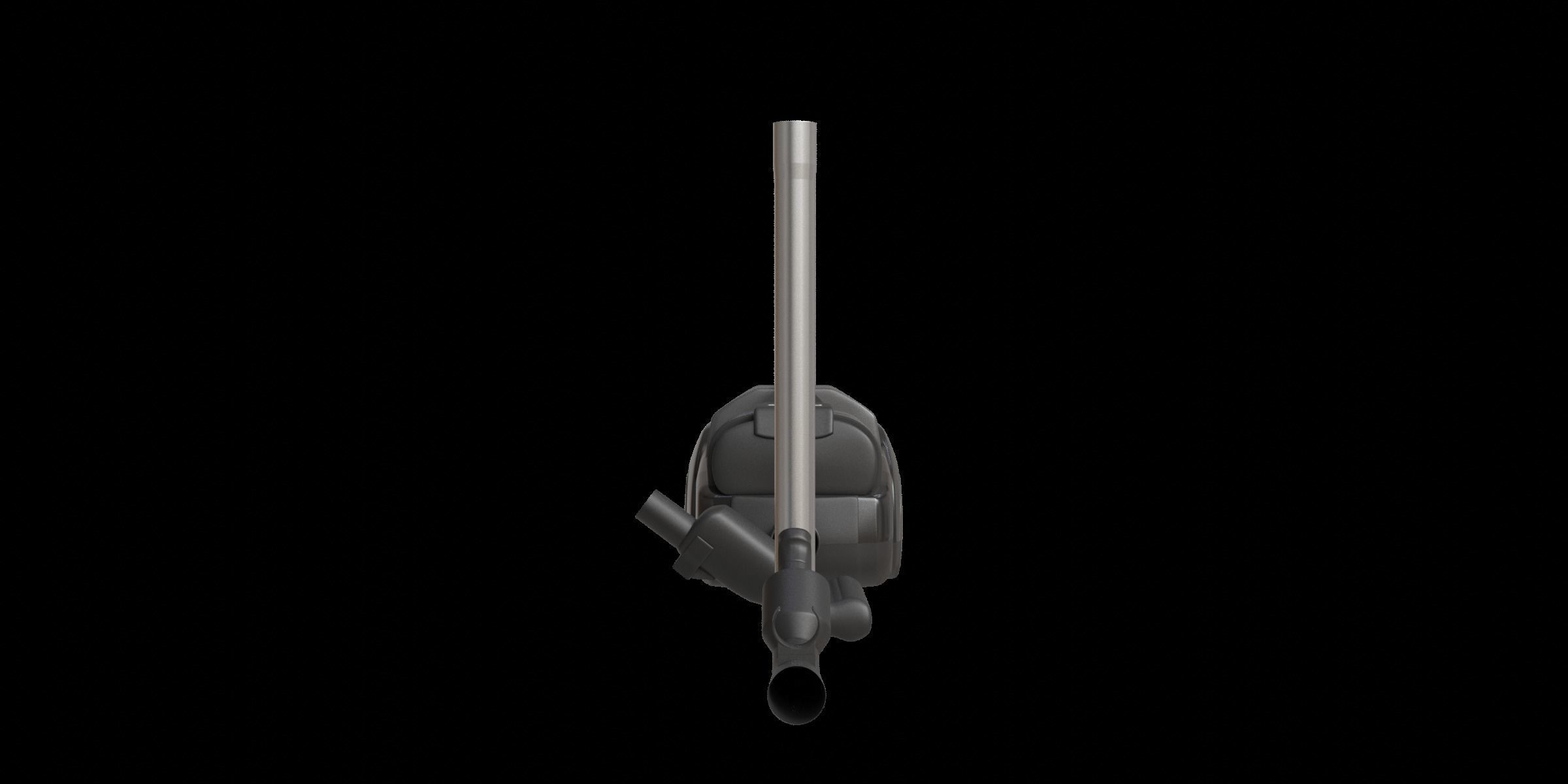 Black Modern Vacuum Cleaner 3D model_5