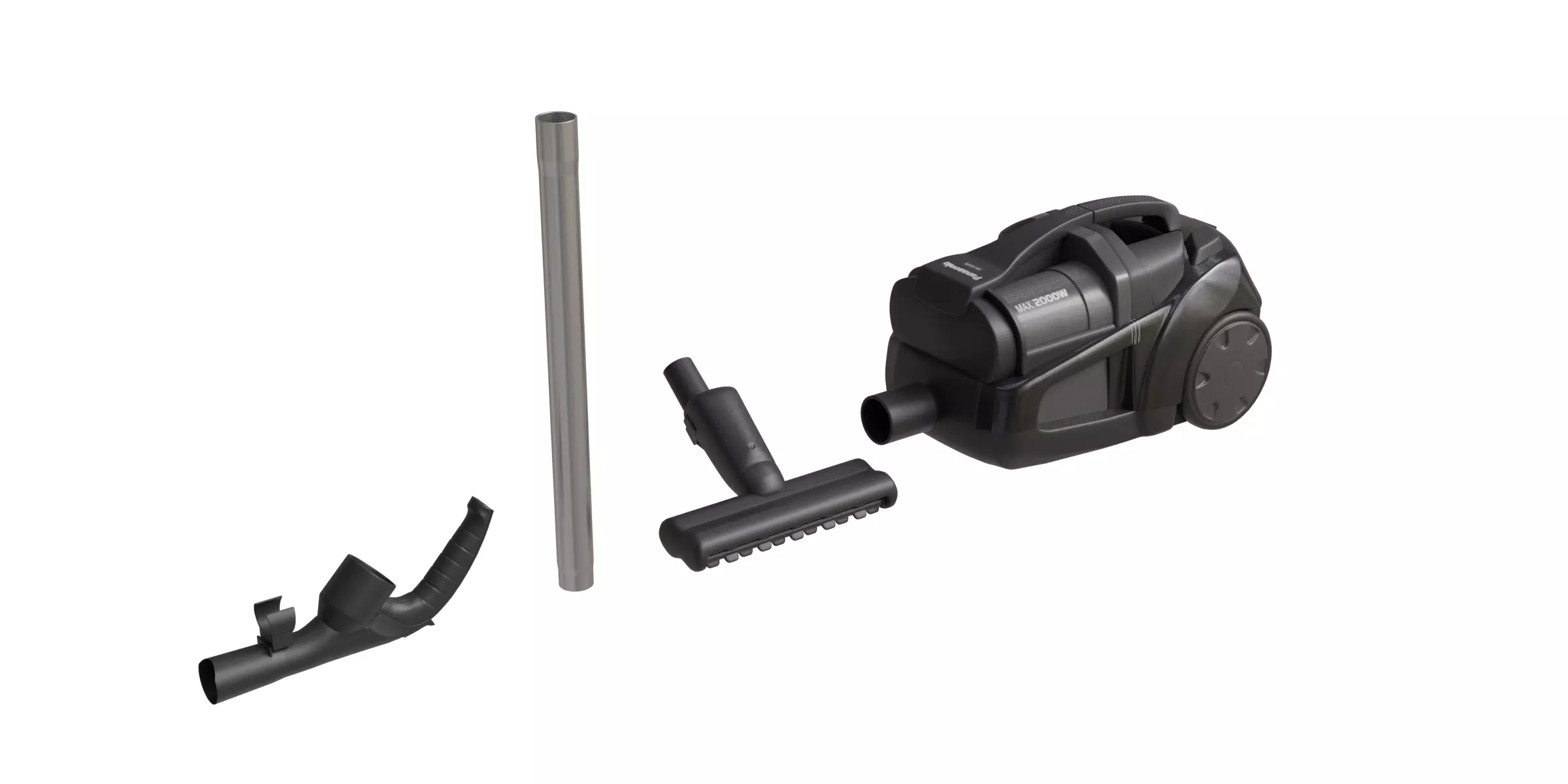 Black Modern Vacuum Cleaner 3D model_0