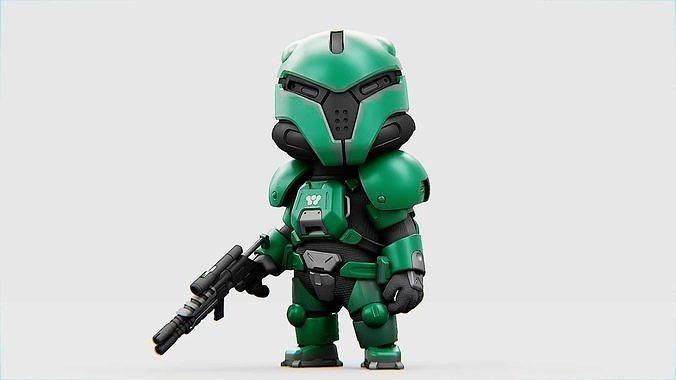 TOON TROOPER X-199  RIGGED 3D model