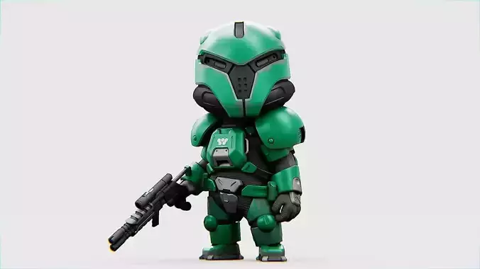 TOON TROOPER X-199  RIGGED