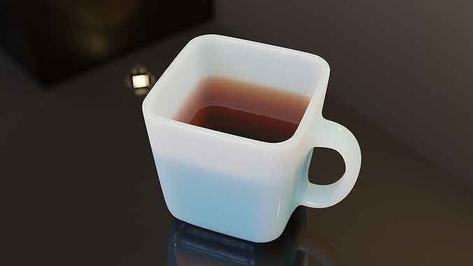 cup with tea Free 3D model