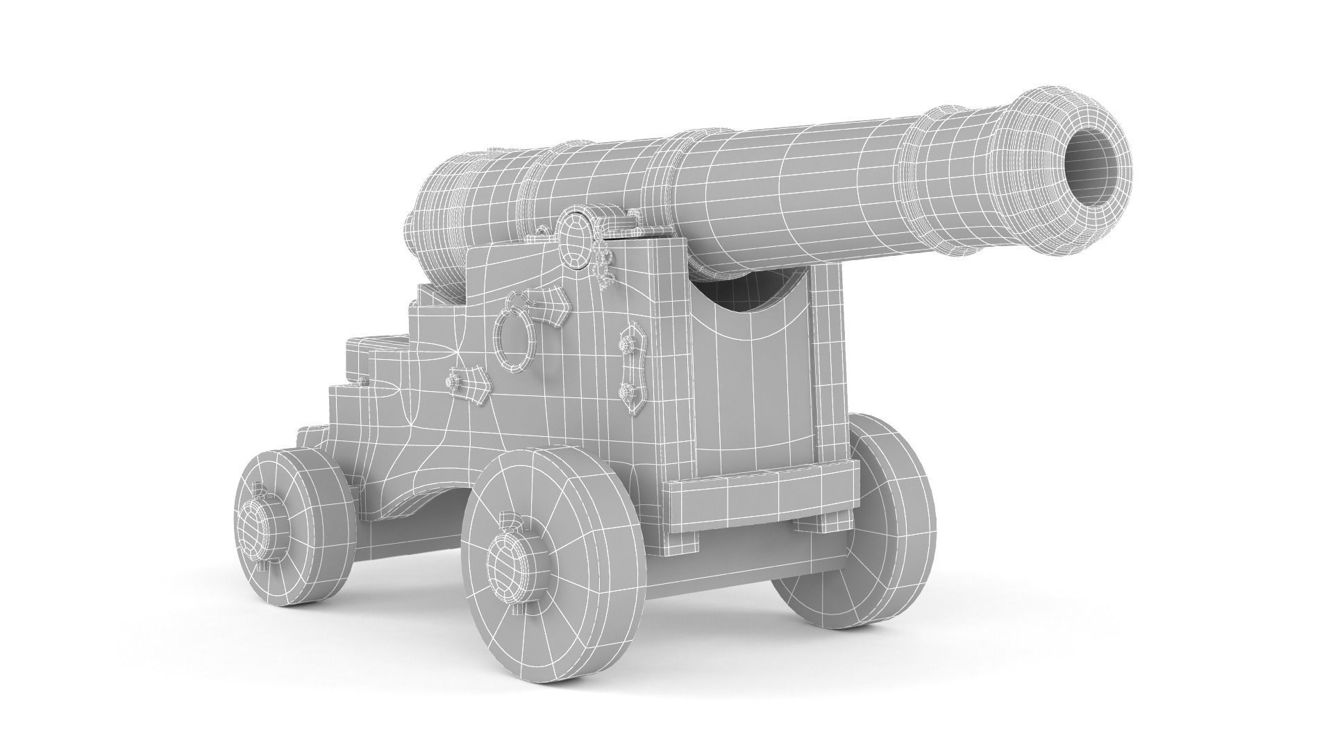 Old Cannon 3D model_11