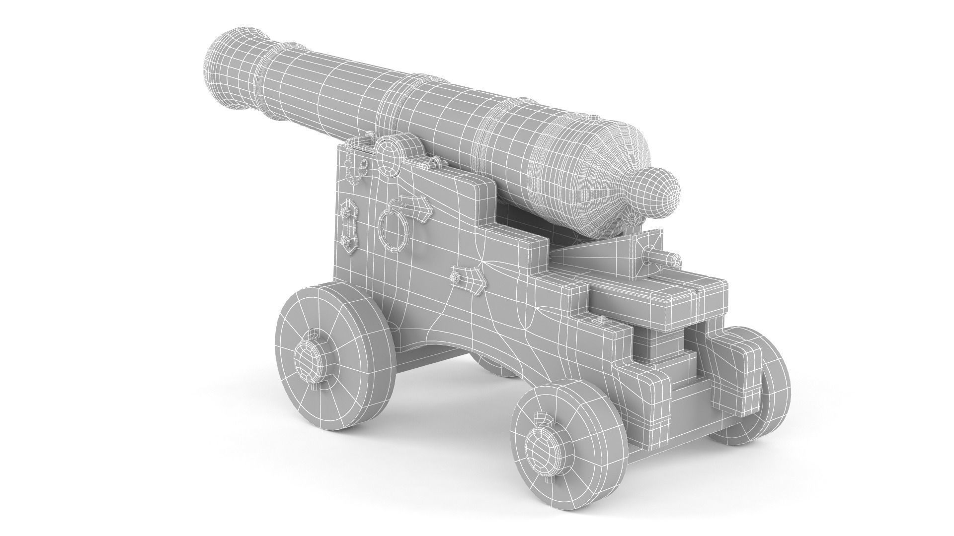 Old Cannon 3D model_9