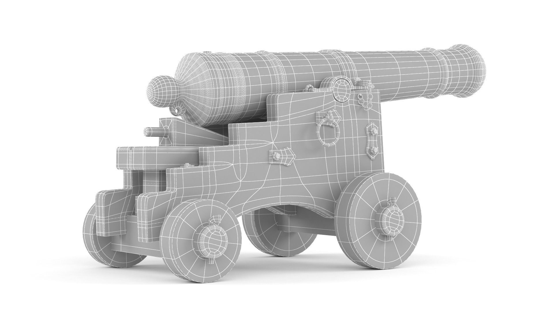Old Cannon 3D model_10
