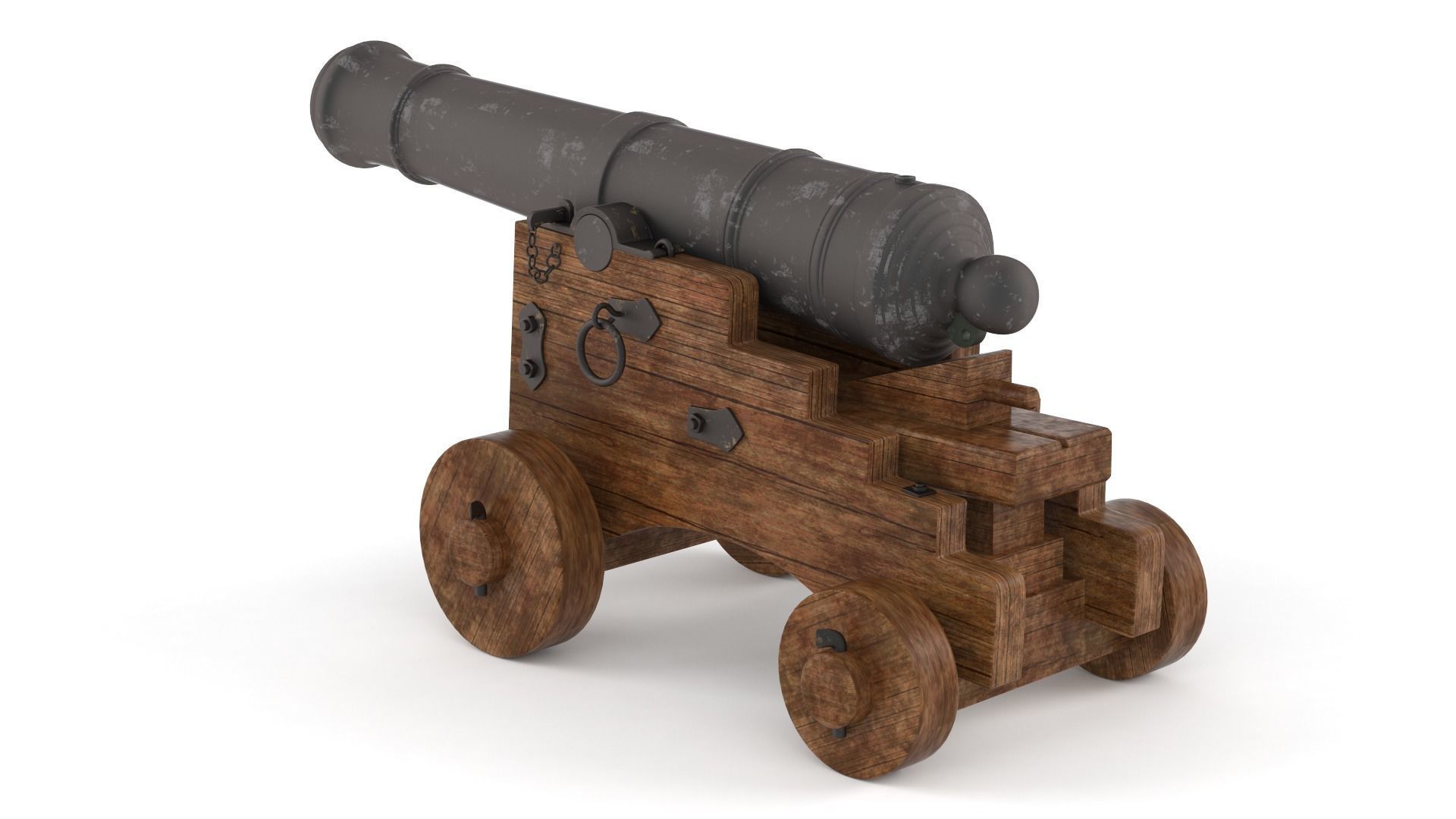 Old Cannon 3D model_2