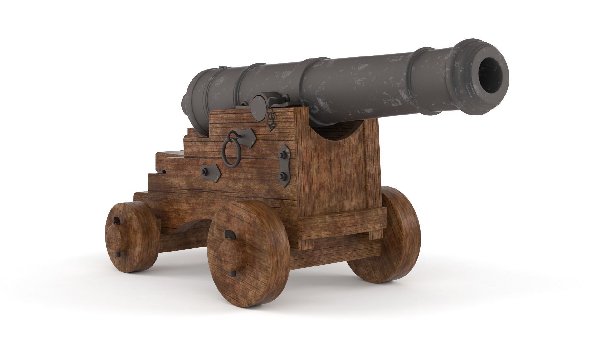Old Cannon 3D model_4