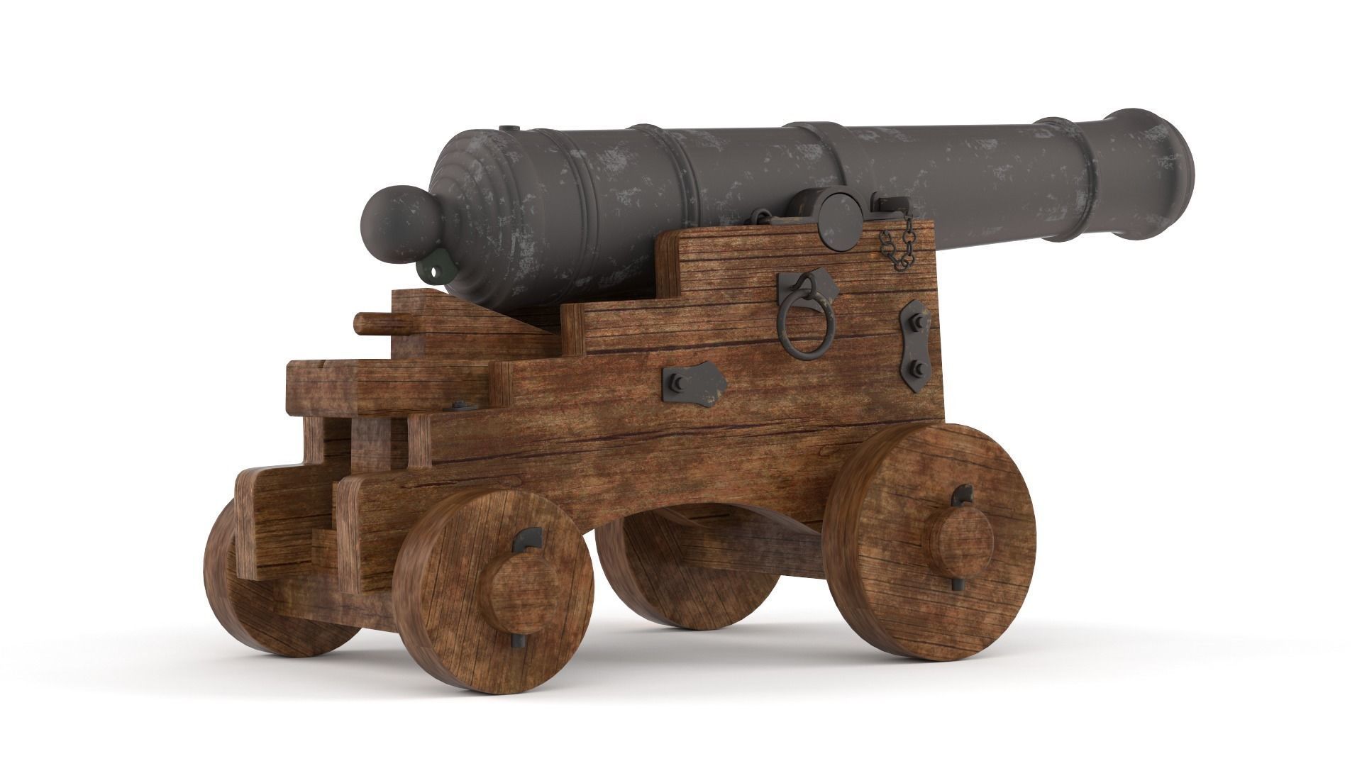 Old Cannon 3D model_3
