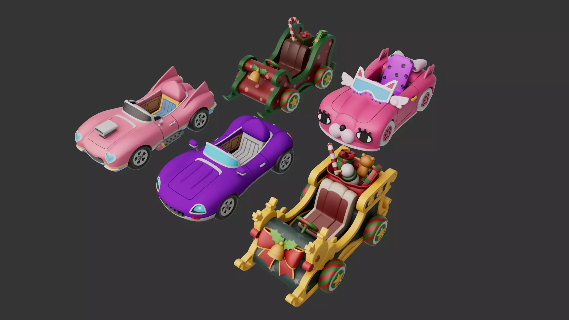 Cartoon Car Low-poly 3D model