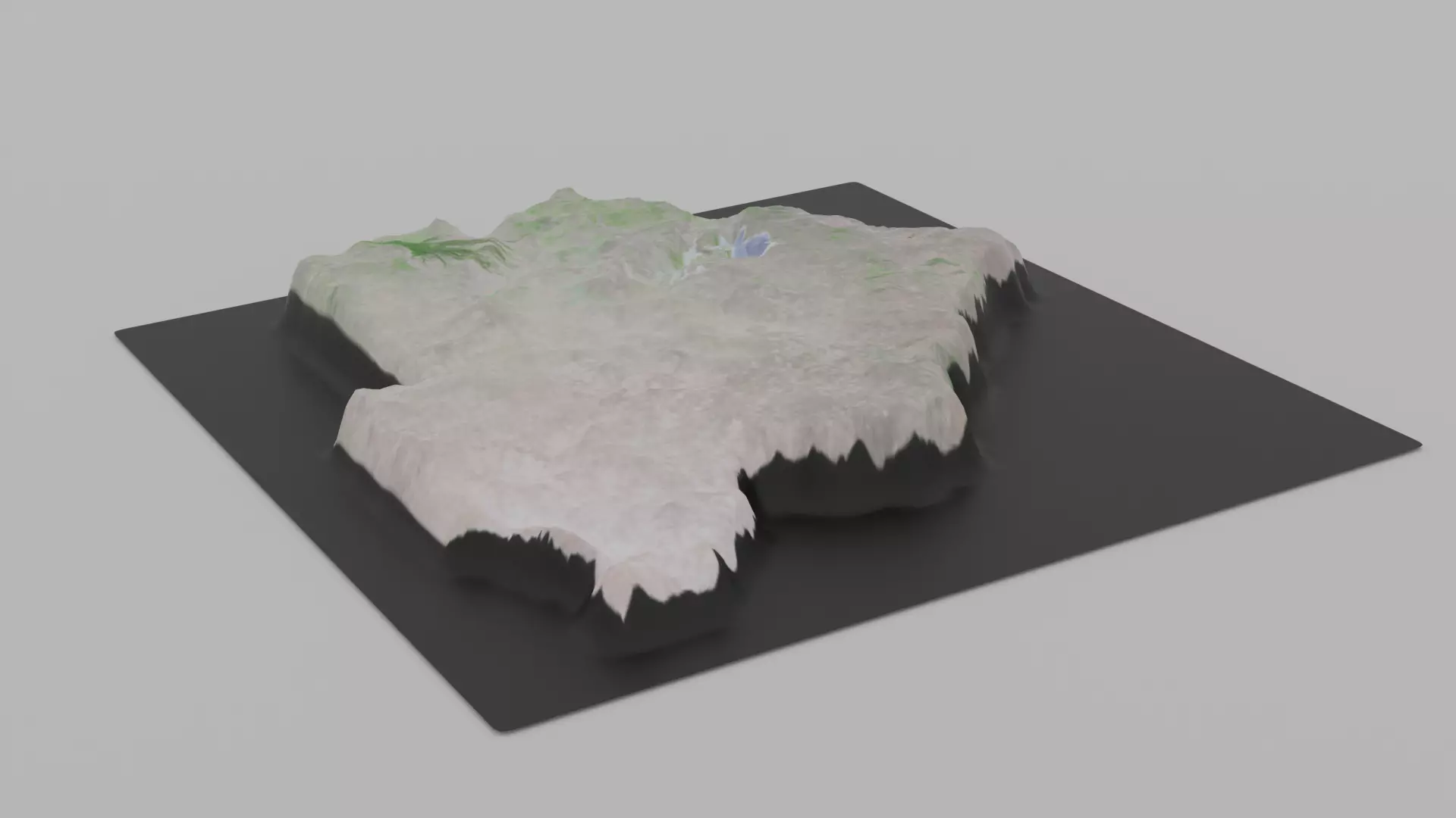 Botswana Map Country Low-poly 3D model_0