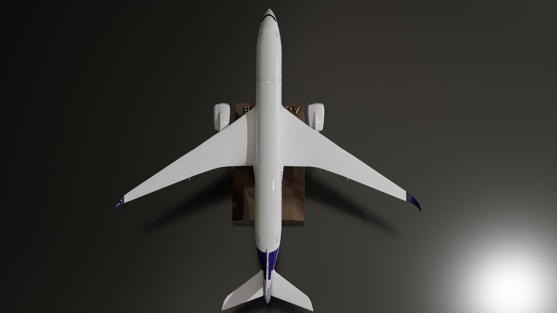 A 350 XWB model Low-poly 3D model_4