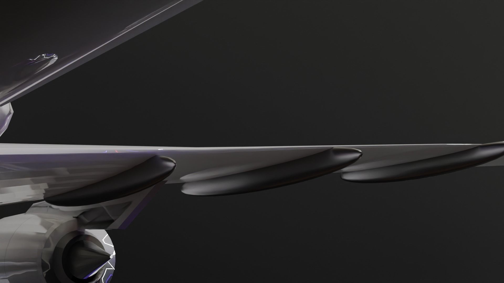 A 350 XWB model Low-poly 3D model_6