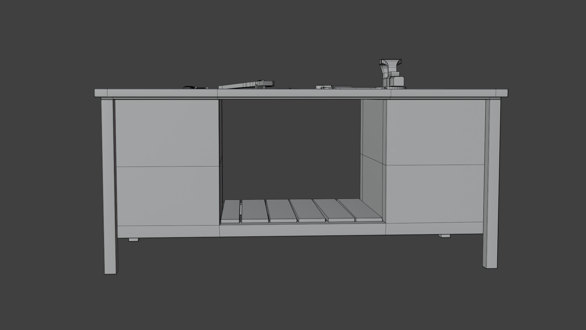 3D model Low-Poly Workbench by Nikdox VR / AR / low-poly | CGTrader