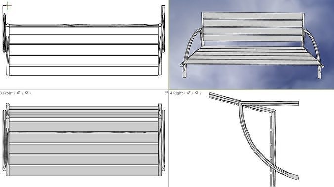 Public bench-2-0017-24-5-23 3D model