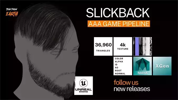 Title Realtime Slickback undercut viking hairstyle man