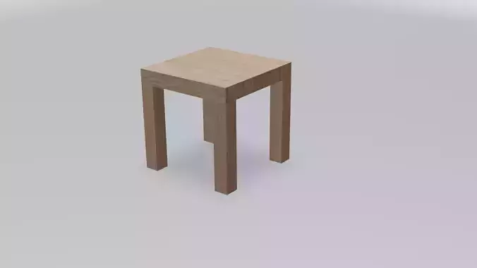 small table low-poly 3d model