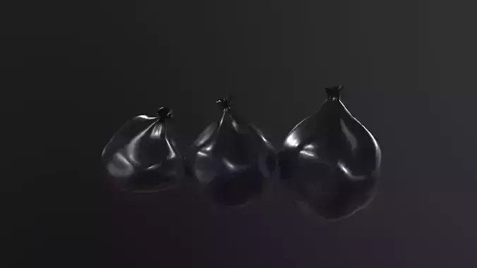 Trash Bag Set 3D Model
