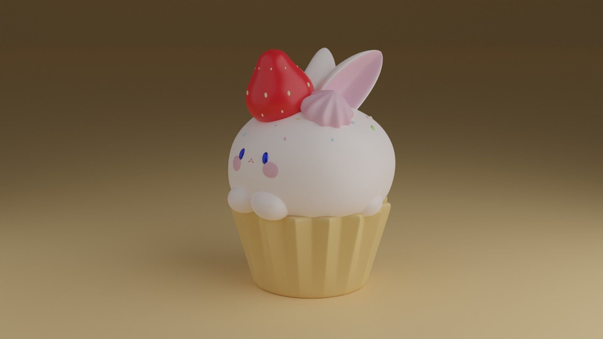 rabbit cake 3D print model_14
