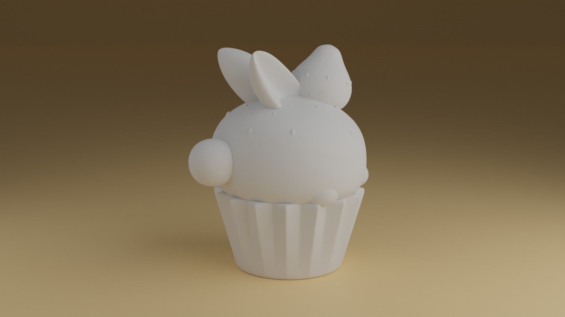 rabbit cake 3D print model_3