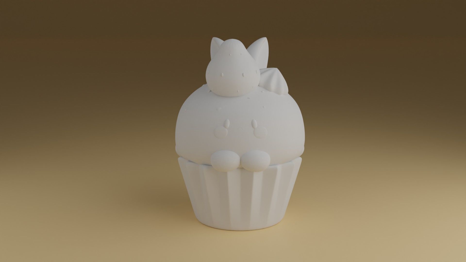 rabbit cake 3D print model_1