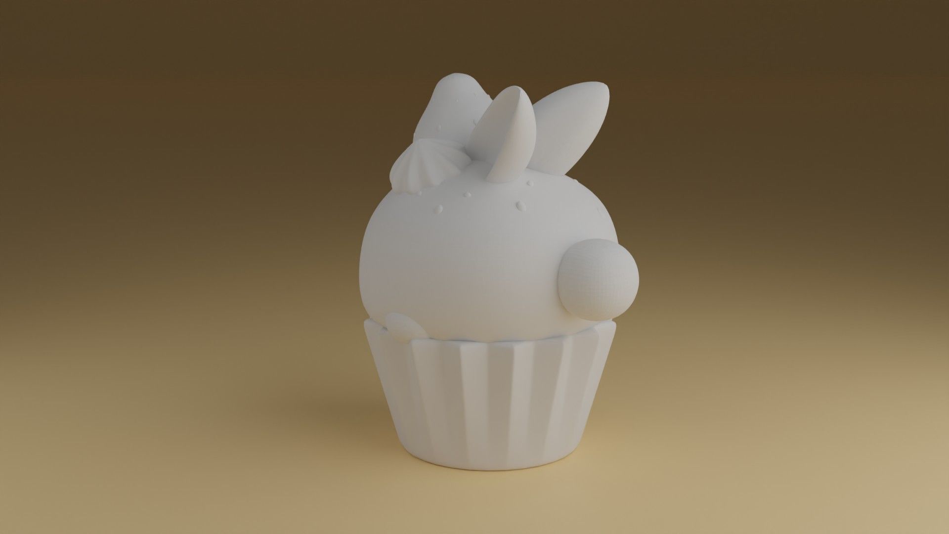 rabbit cake 3D print model_4