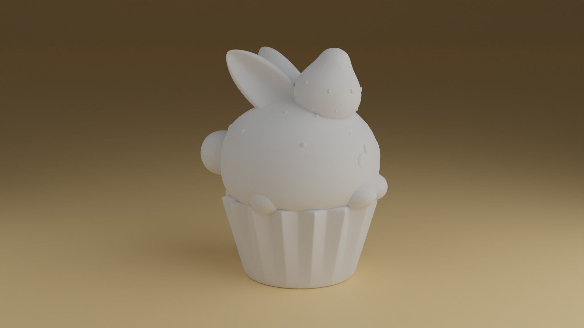 rabbit cake 3D print model_2