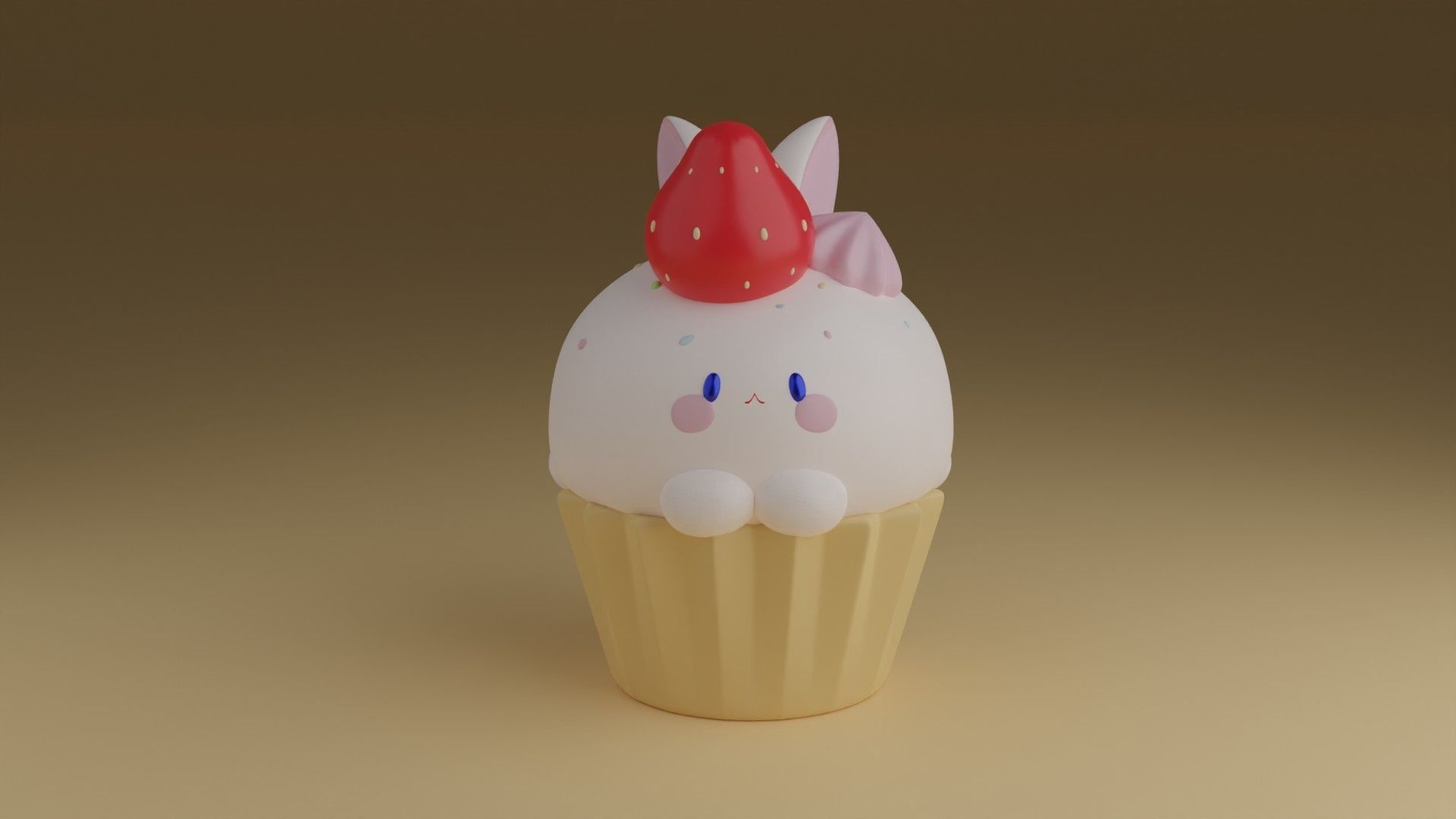 rabbit cake 3D print model_7