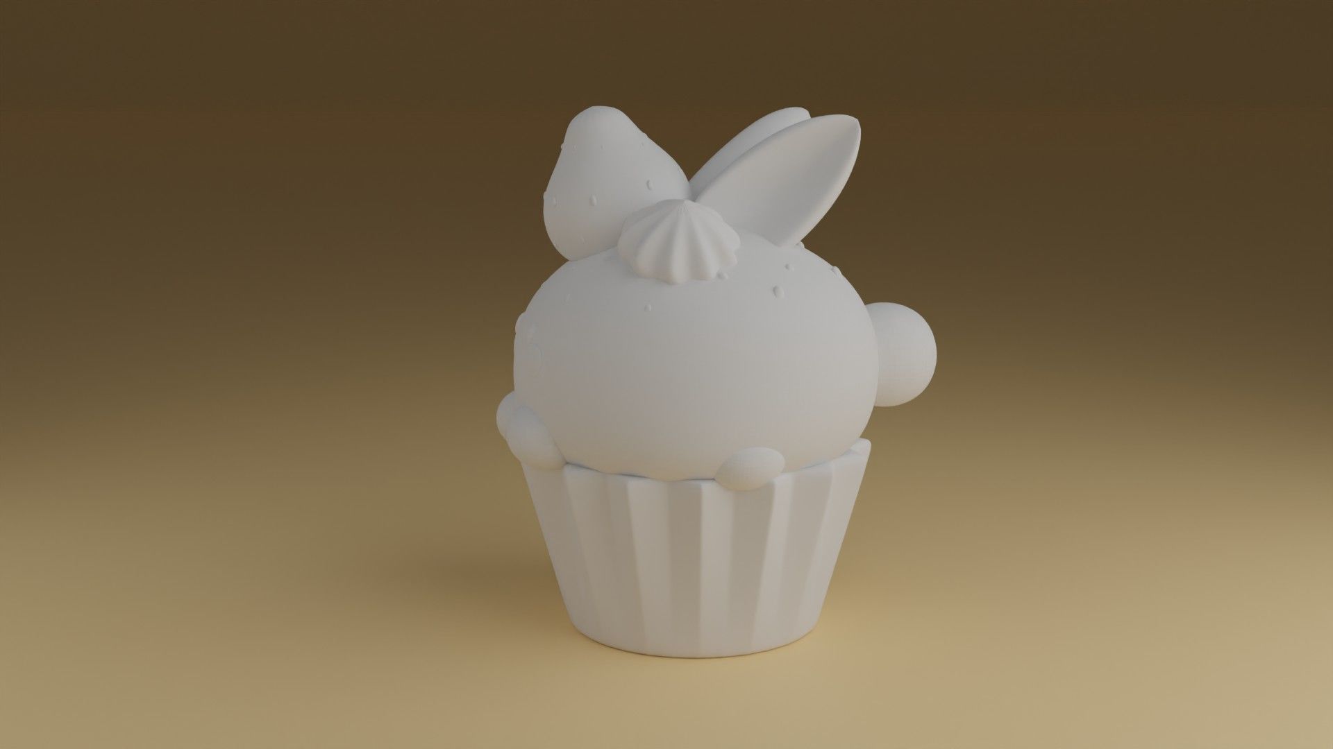 rabbit cake 3D print model_5