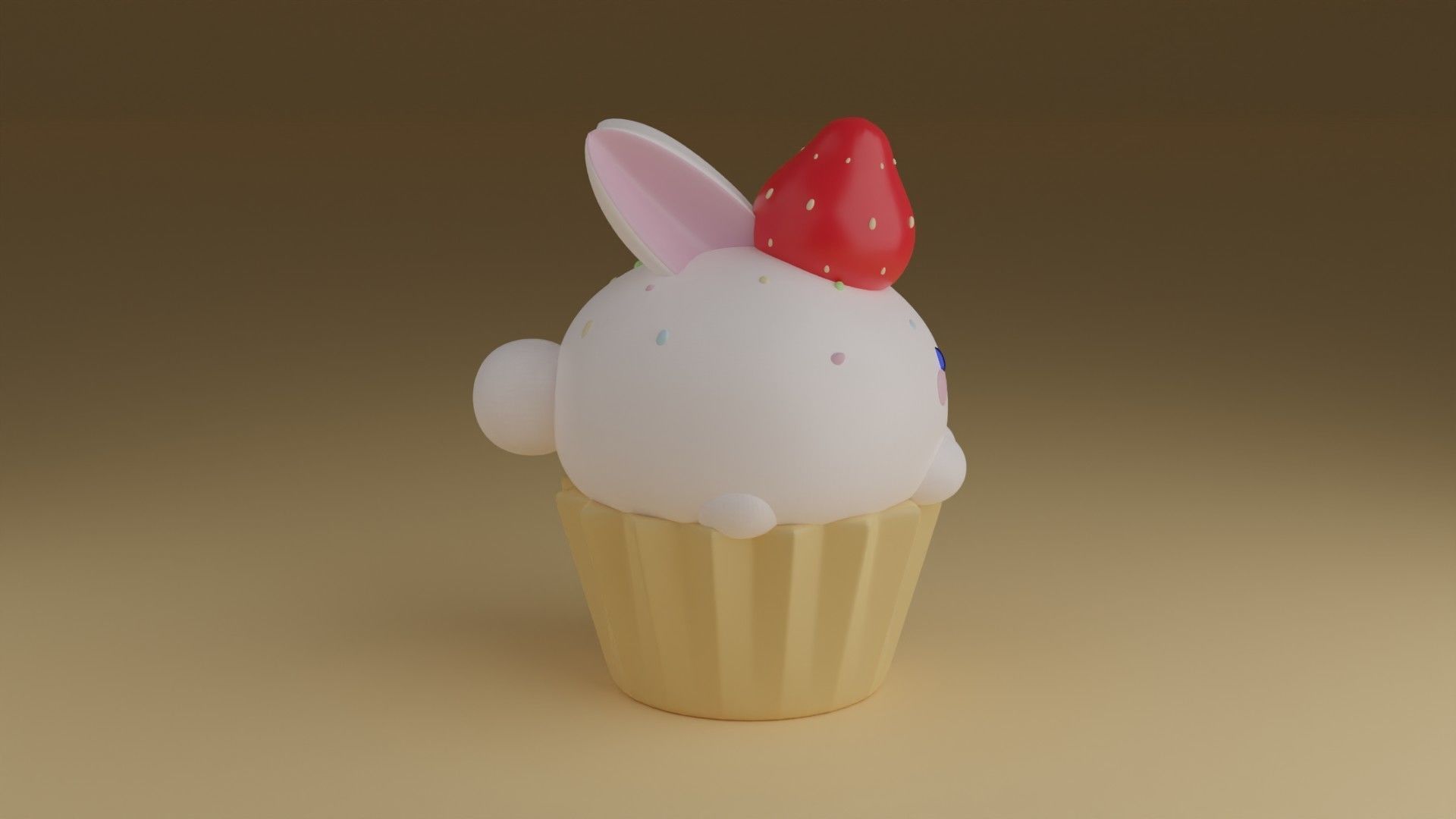 rabbit cake 3D print model_9