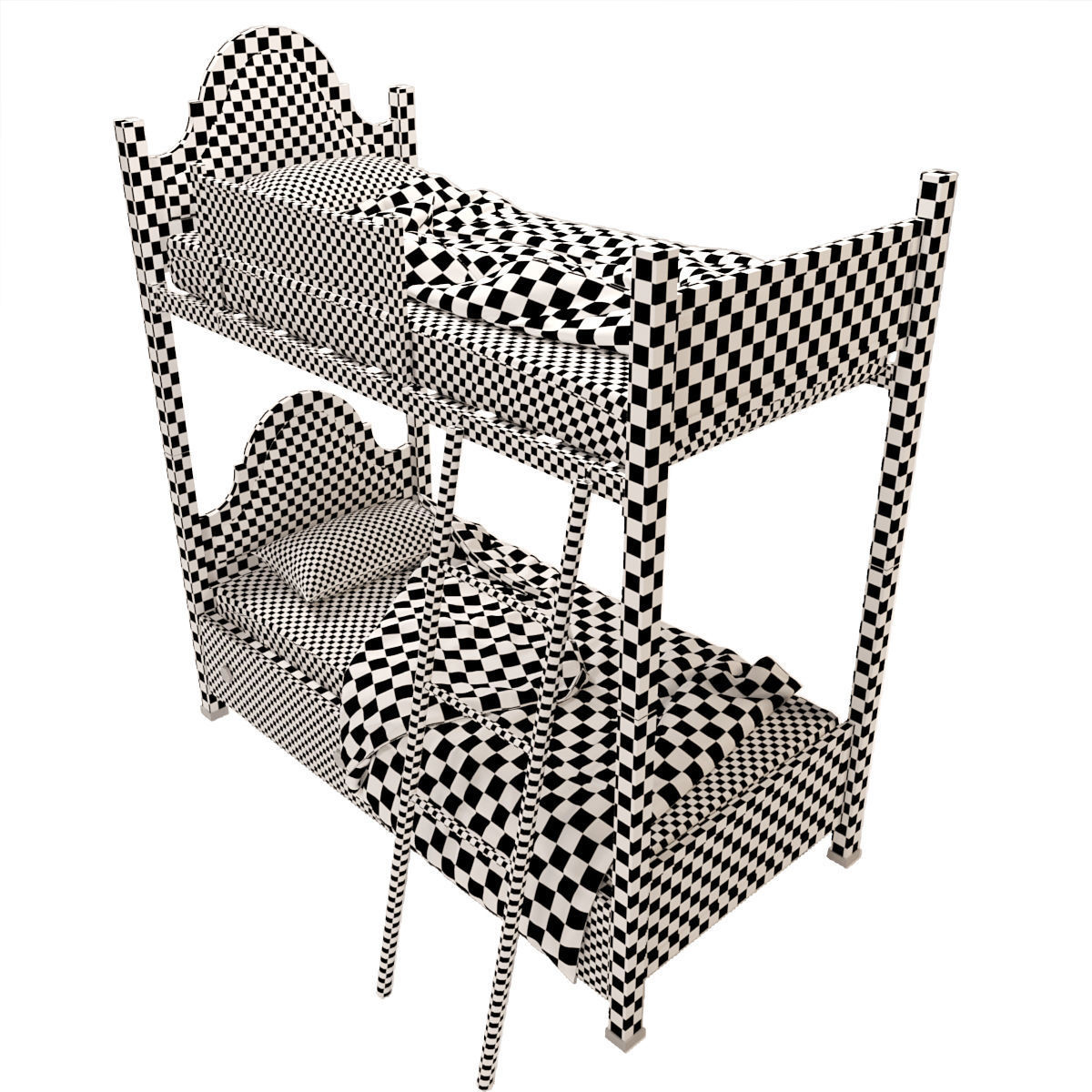 Sonia Bunk Bed for Youth 3D model_1