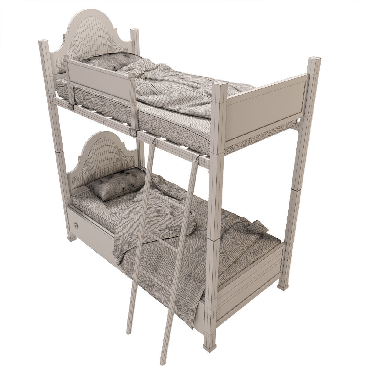 Sonia Bunk Bed for Youth 3D model_2