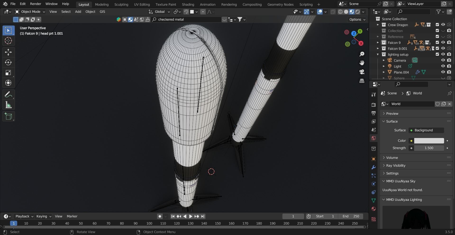 Falcon 9 - 3D Model Low-poly 3D model_6