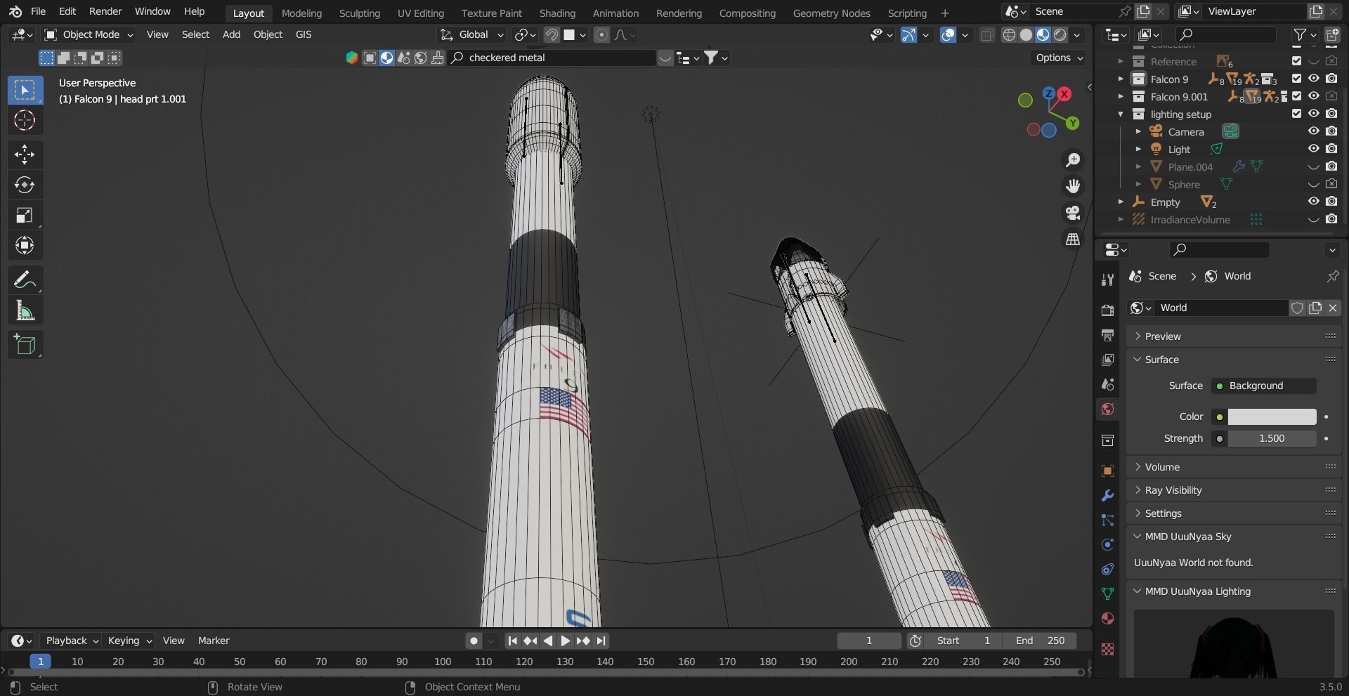 Falcon 9 - 3D Model Low-poly 3D model_7