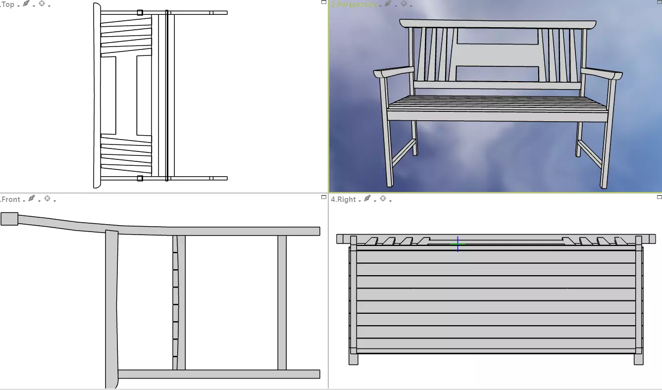 Public bench-3-0017-23-5-23 3D model