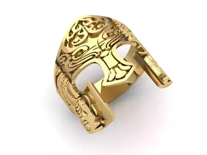 Helmet medieval ring  3D print model