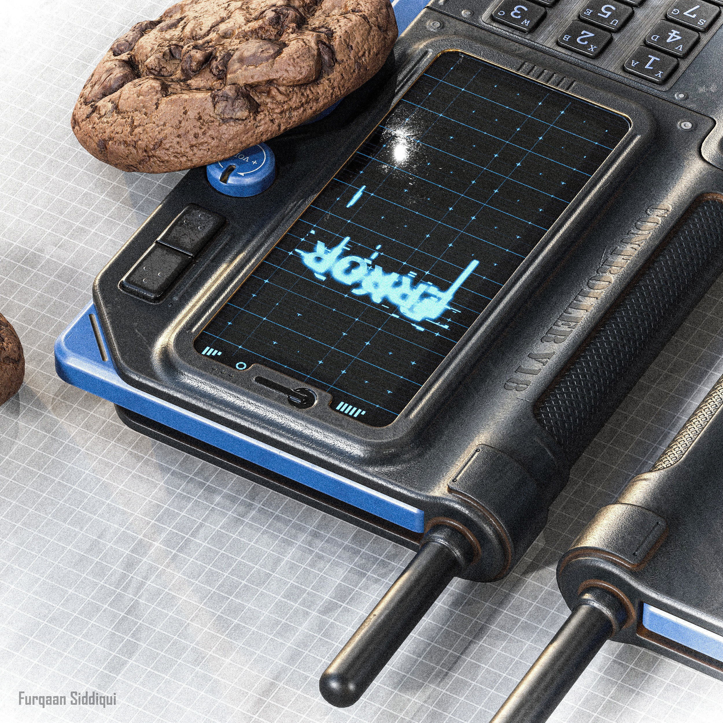 Sci-fi Controller V18 PBR Low-poly 3D model_6