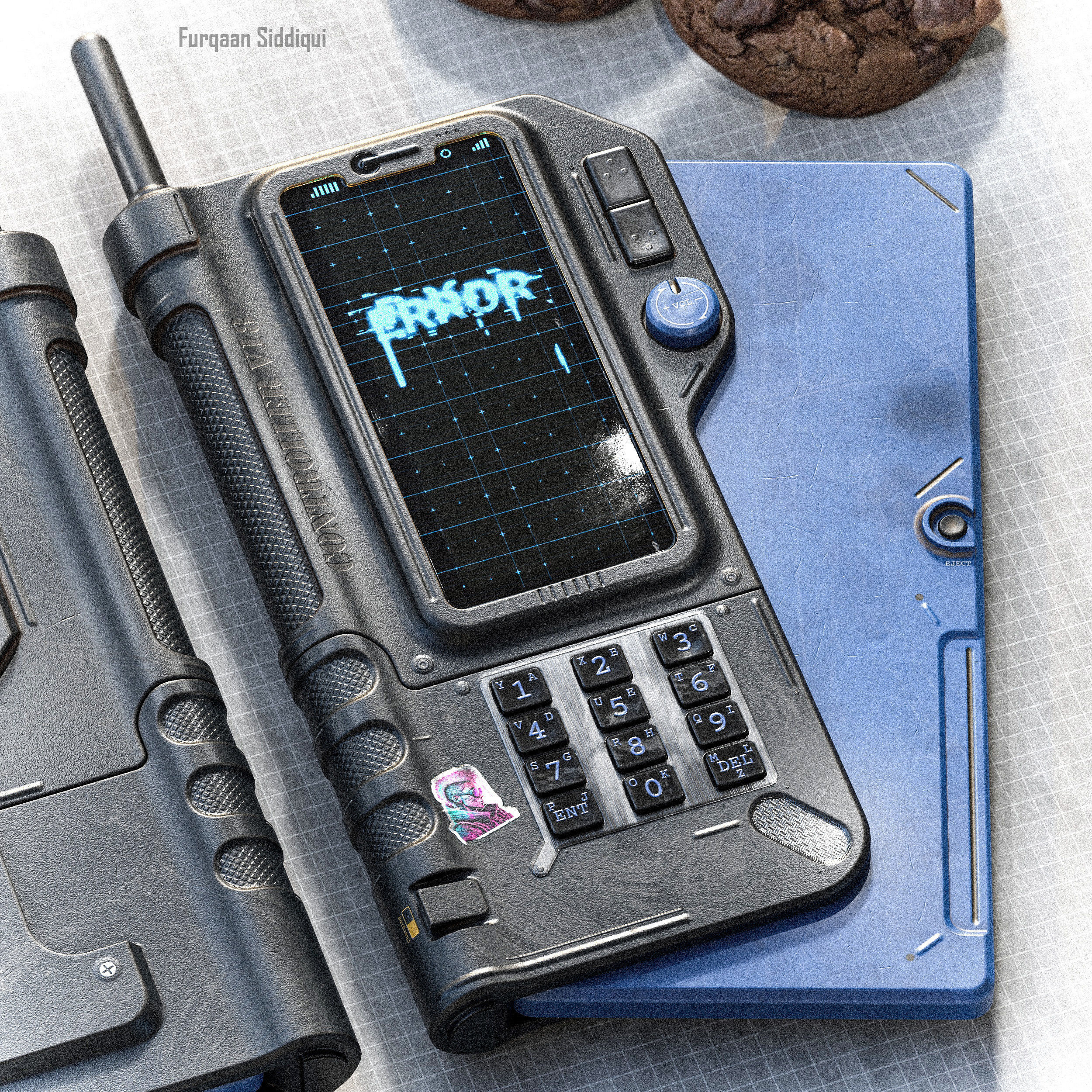 Sci-fi Controller V18 PBR Low-poly 3D model_14